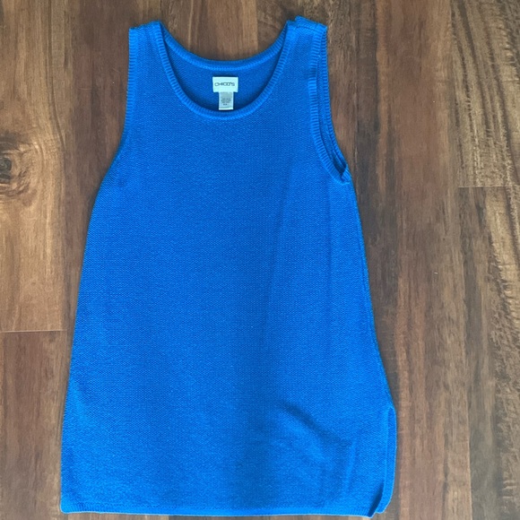 Chicos women’s tunic shirt in royal blue, size 1. - Picture 1 of 4